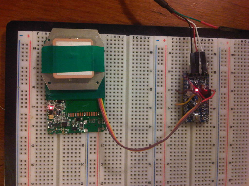 GPS and Arduino on a protoboad