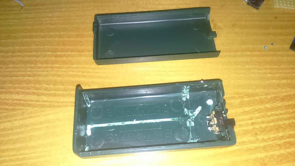 Unnecessary plastic removed, left some around the switch