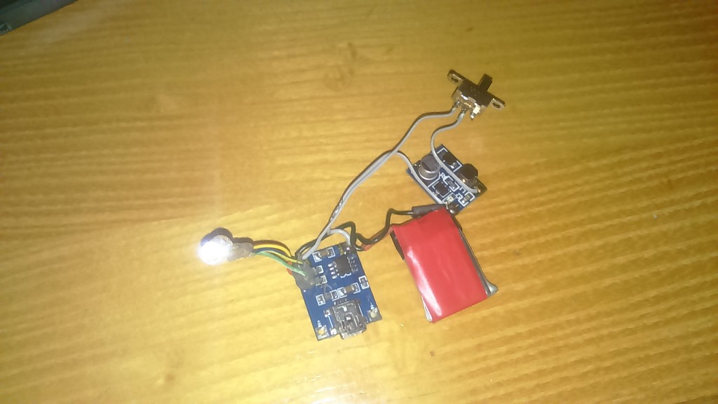 Battery circuit, soldered