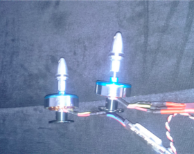 DT750 motors with prop adapters